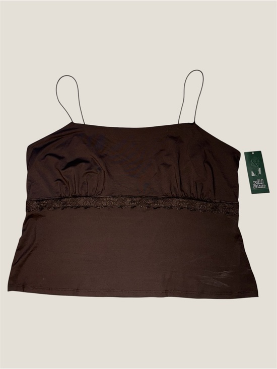 wild fable Tops - Wild Fable Chocolate Brown Lace Trim Smooth Camisole